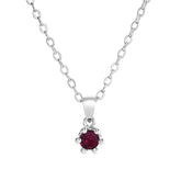 Garnet Solitaire Pendant - Dracakis Jewellers
